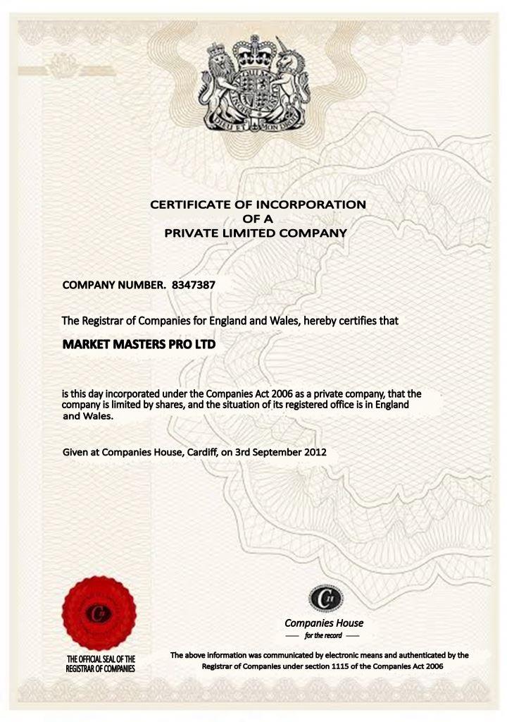 Market Masters Pro Certificate